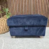 french connection camden reversible chaise sofa in indigo chenille