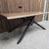 left side photo of the sapporo dining table in rustic oak