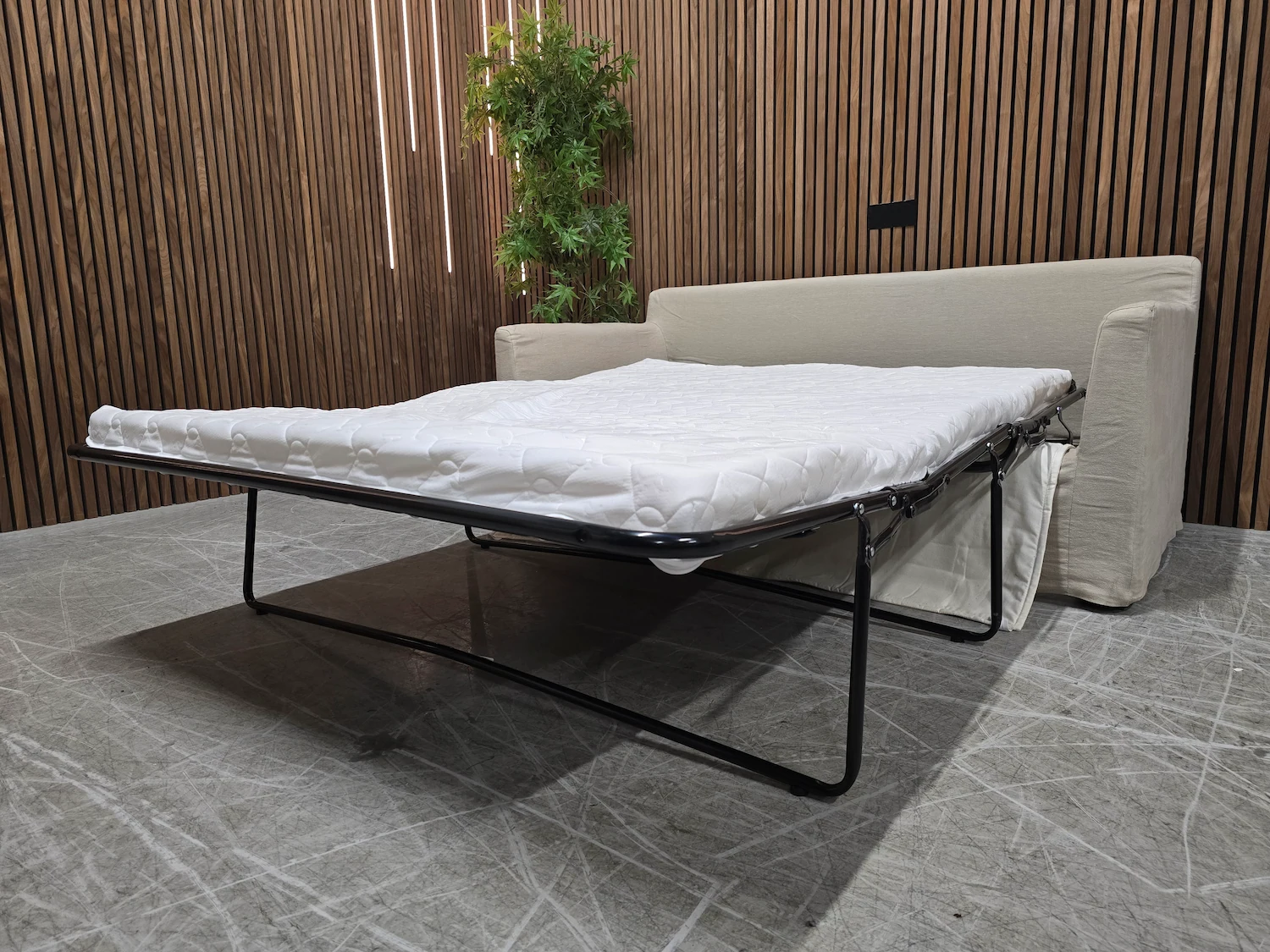 anders 2 seater sofa bed in wishful vemeer linen