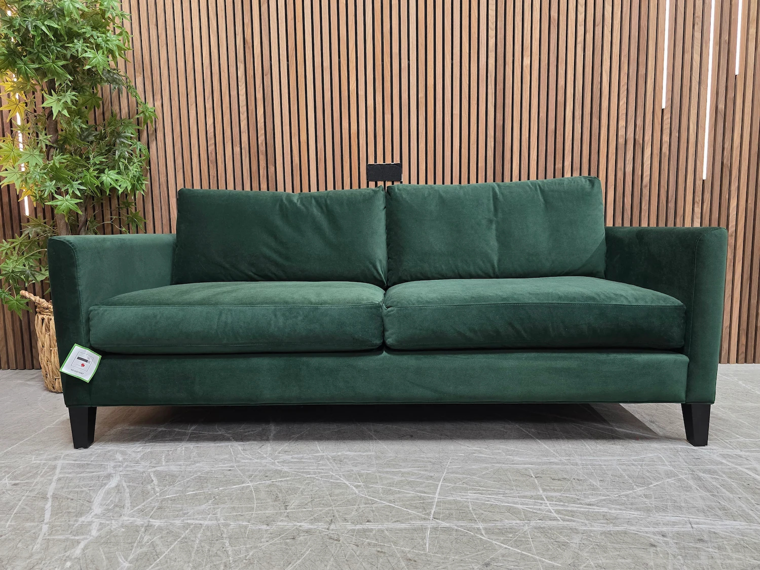 izzy 3 seater sofa in hunter velvet
