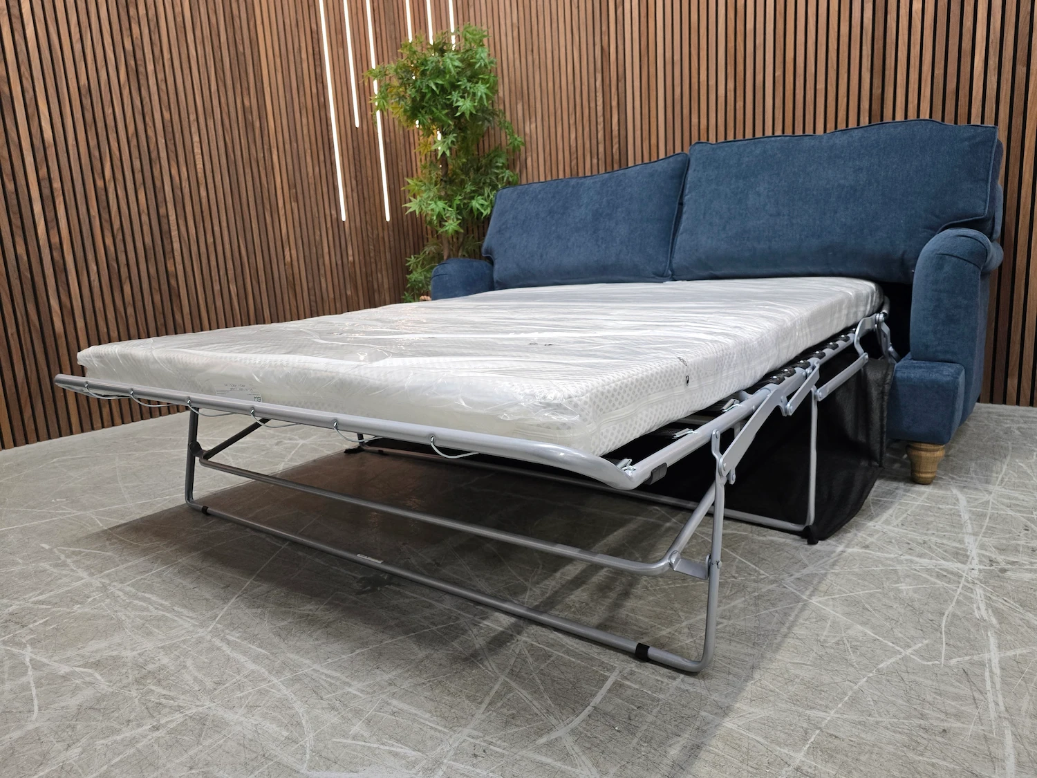 bluebell 3 seater sofa bed in blueberry house soft touch