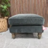 isla square footstool in seagrass cotton matt velvet