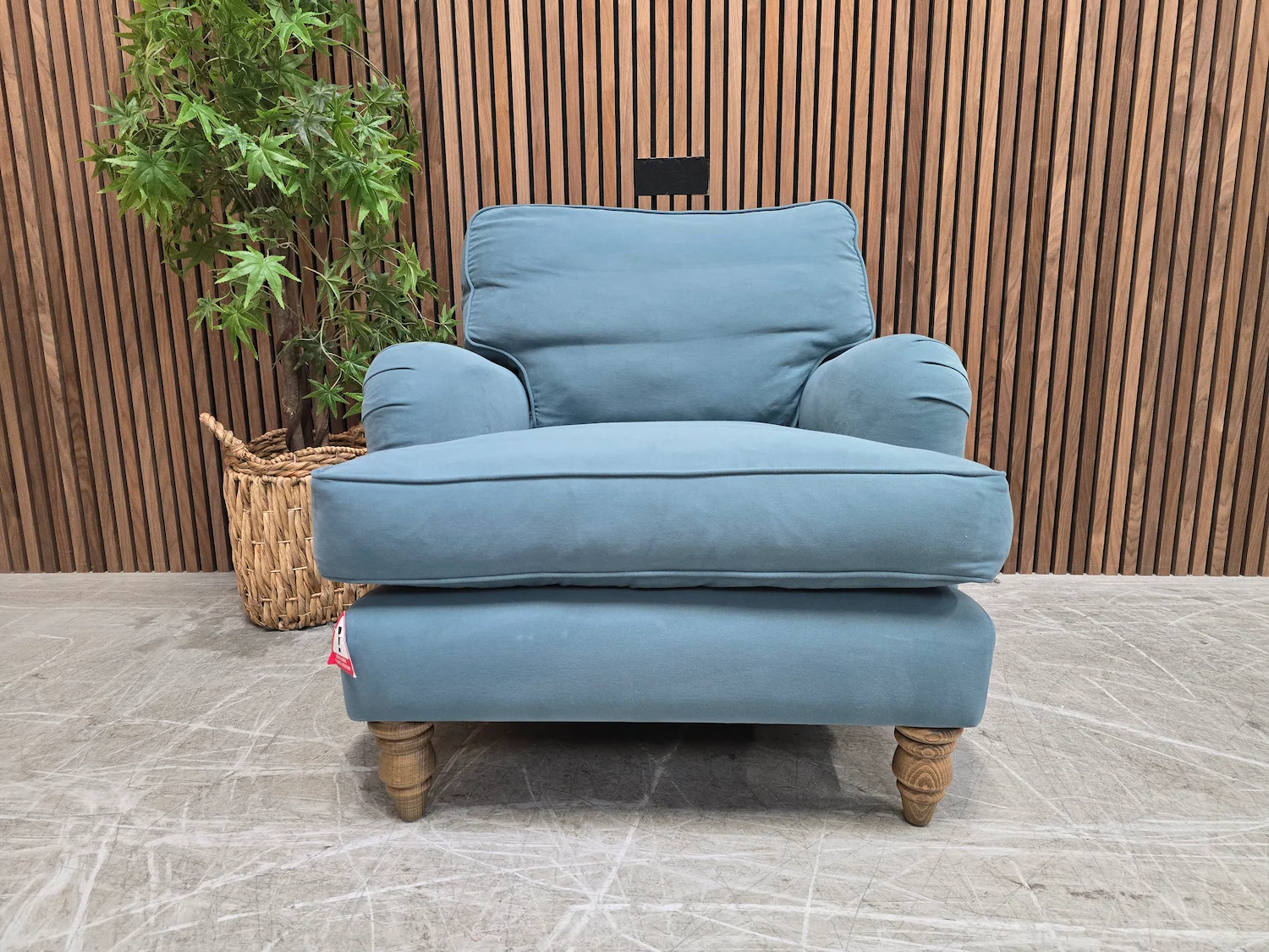 bluebell armchair in tide smart cotton