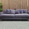 teddy 4 seater sofa in shale clever velvet