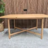 kingham 105cm mid century dining table in oak