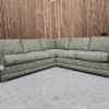 aissa equal sided corner sofa in rosemary heathland weave