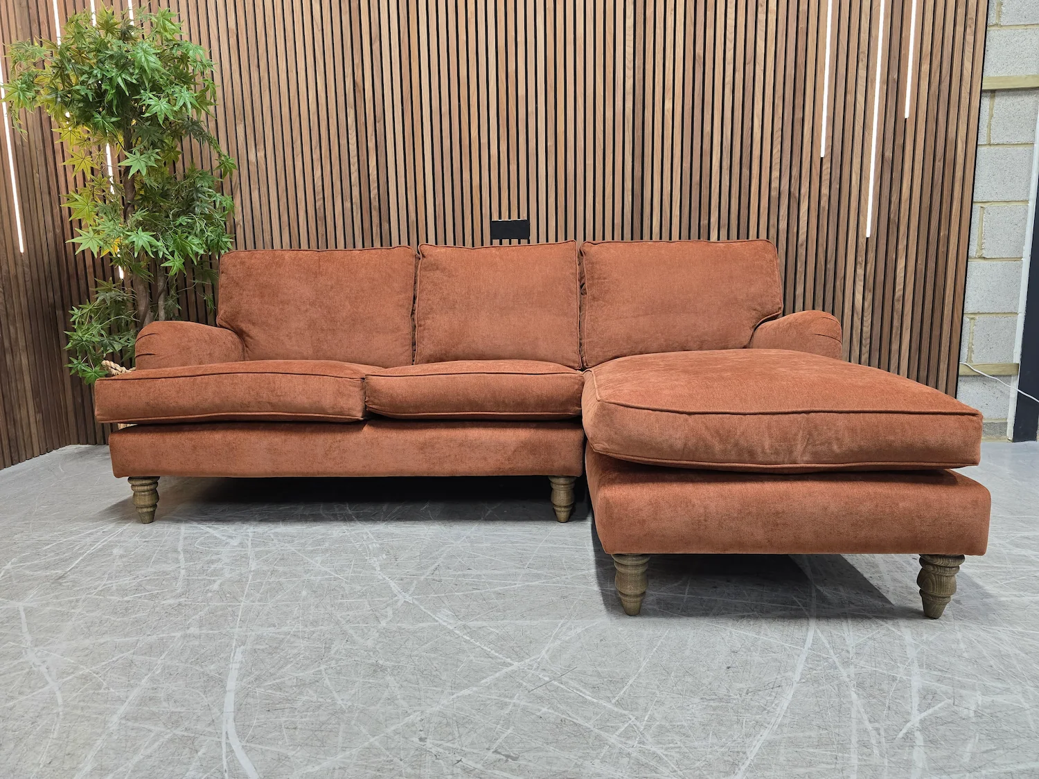 bluebell right hand facing chaise sofa in koi house soft touch