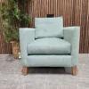 izzy armchair in seafoam clever canvas