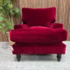 isla armchair in malbec cotton matt velvet