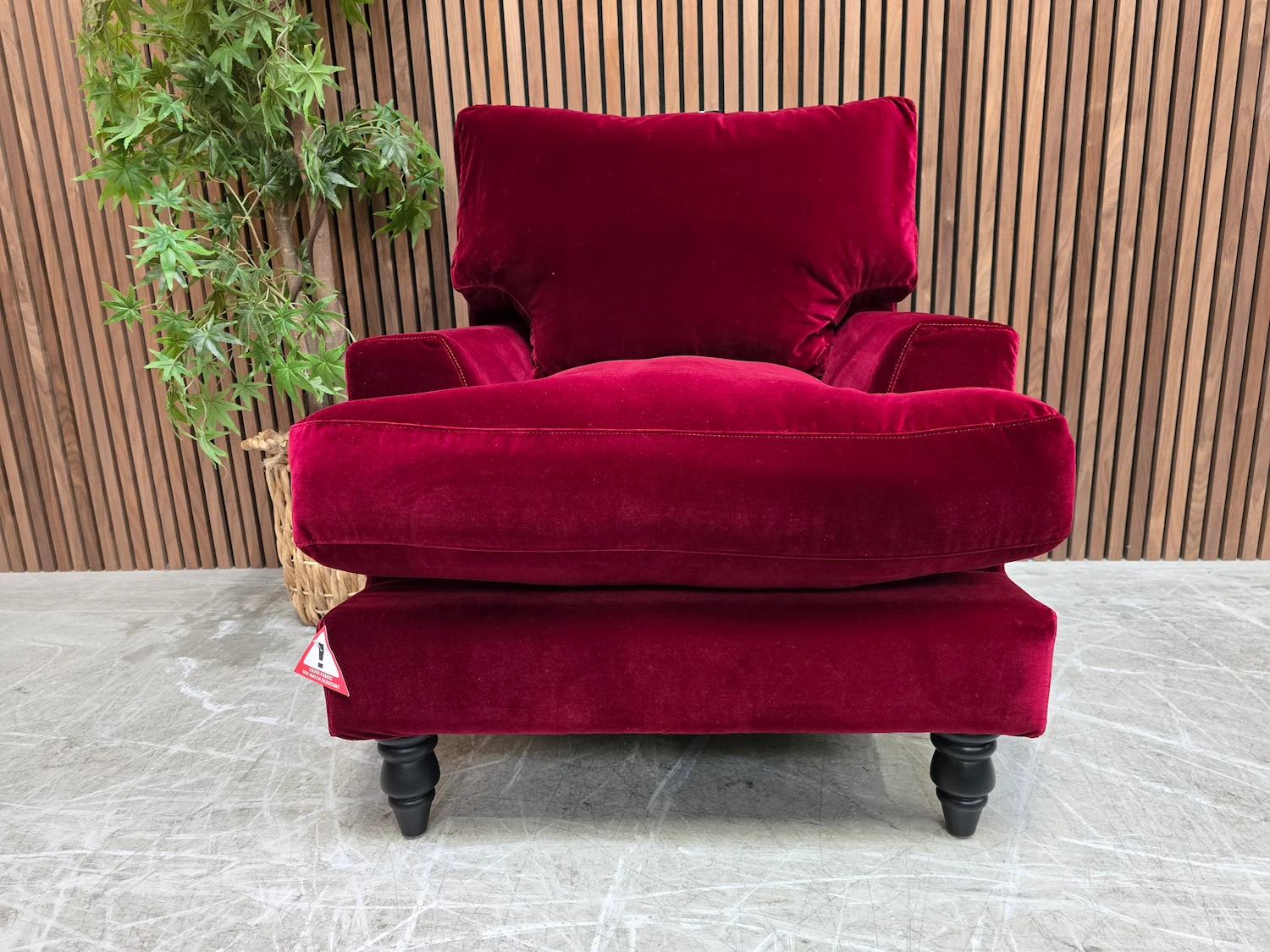 isla armchair in malbec cotton matt velvet