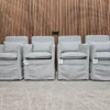 4x anders armchairs in narwhal with removable covers