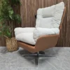 ellora swivel chair in leather