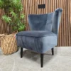 betty cocktail armchair in skyfall cotton velvet