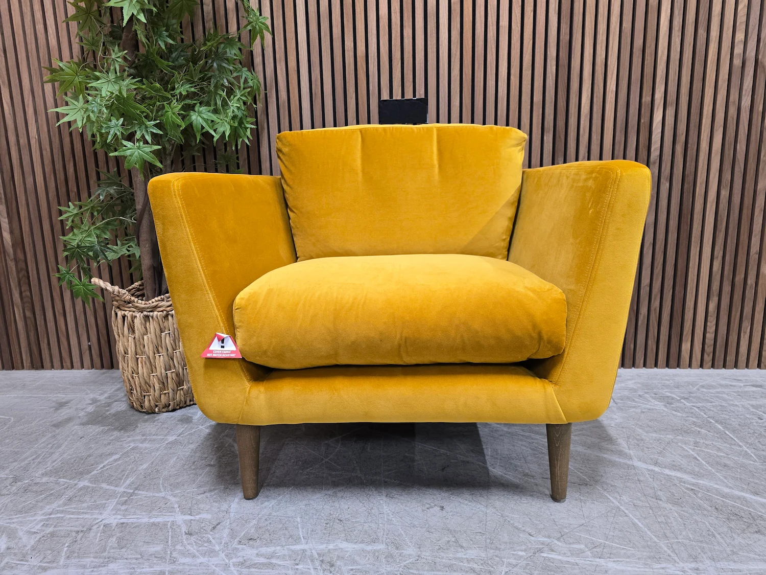 holly armchair in amber smart velvet