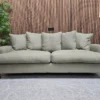 soho audrey 3 seater sofa in sage linen
