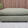 loaf big easy rectangular footstool in baked fig clever linen