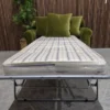 Sofa.com Teddy Loveseat Sofa Bed In Olive Cotton Matt Velvet