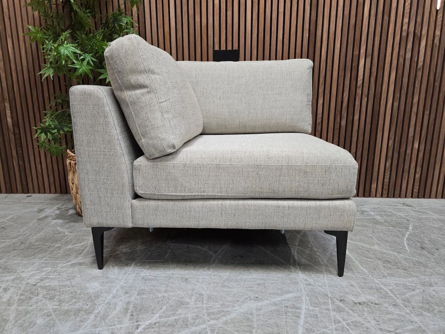 west elm andes corner box in twill stone