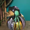 Multicoloured duck ornament with sunglasses