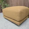 loaf little softie footstool in burnt sugar clever linen