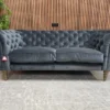 oscar 2.5 seater sofa in armour smart velvet