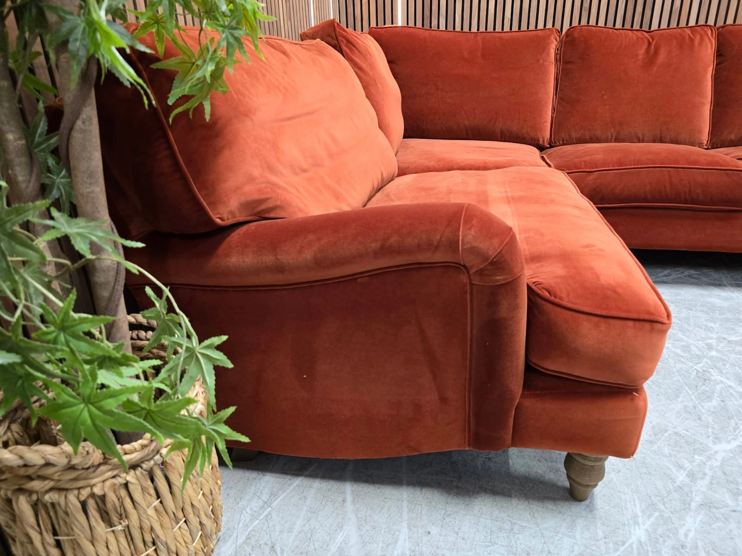 Left arm of bluebell corner sofa