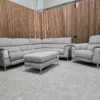Power Recliner Corner Sofa, Armchair & Footstool in Dexter (grey)
