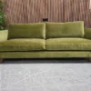 Lars 3 seater sofa in olive cotton matt velvet