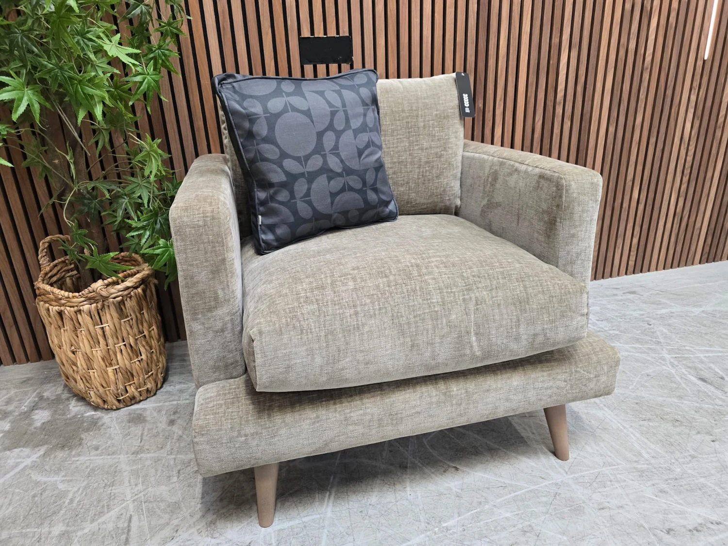 Left hand angle Orla kiely Larch chair