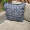 Zoomed in photo of patterned cushion Orla kiely Larch chair