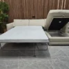 photo of aissa rhf chaise sofa with the bed out and storage compartment up