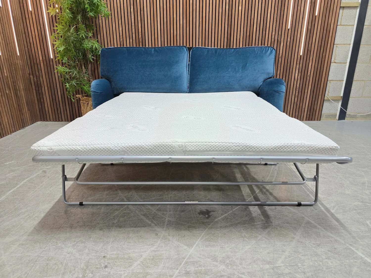 phot of bluebell sofa bed with the bed mechanism out