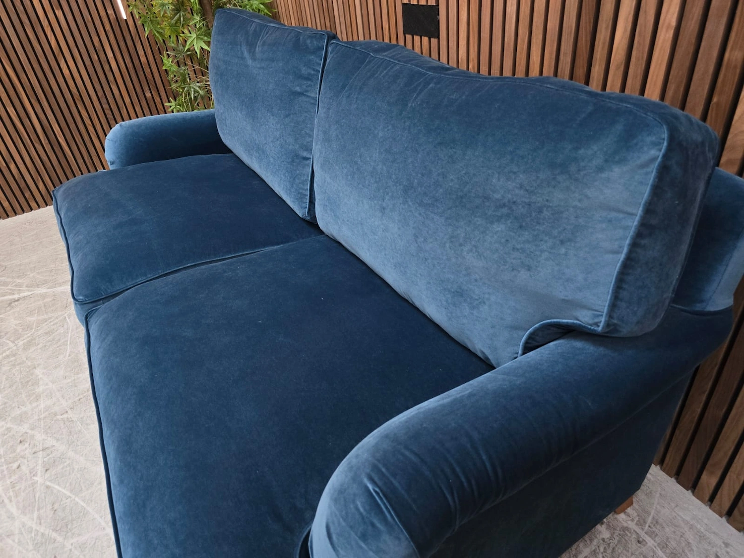 Bluebell 3 Seater Sofa Bed In Scuba Right side Image Angled