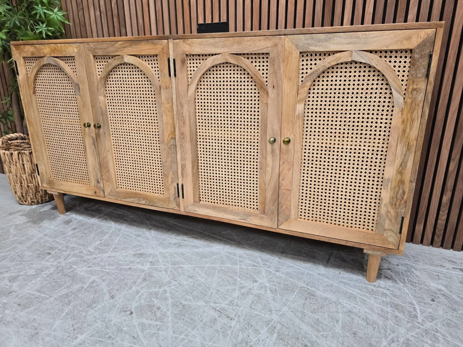 Boho large Rattan sideboard 1