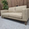 costello 2.5 seater in greige florence textured weave from the right side