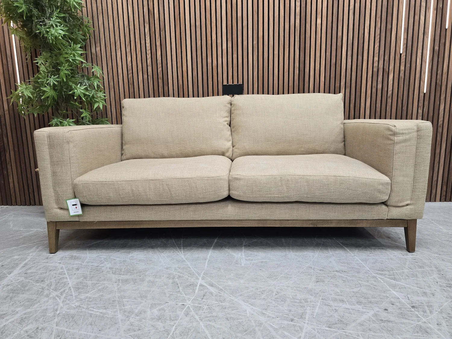costello 2.5 seater in greige florence textured weave