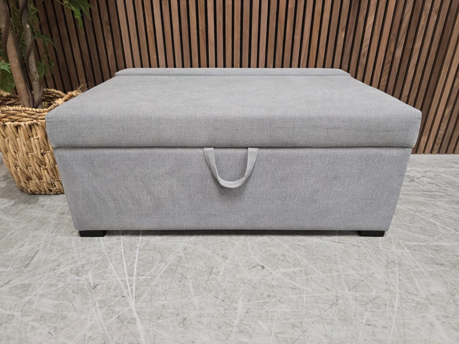 henry bed in a box in burnham grey norfolk cotton