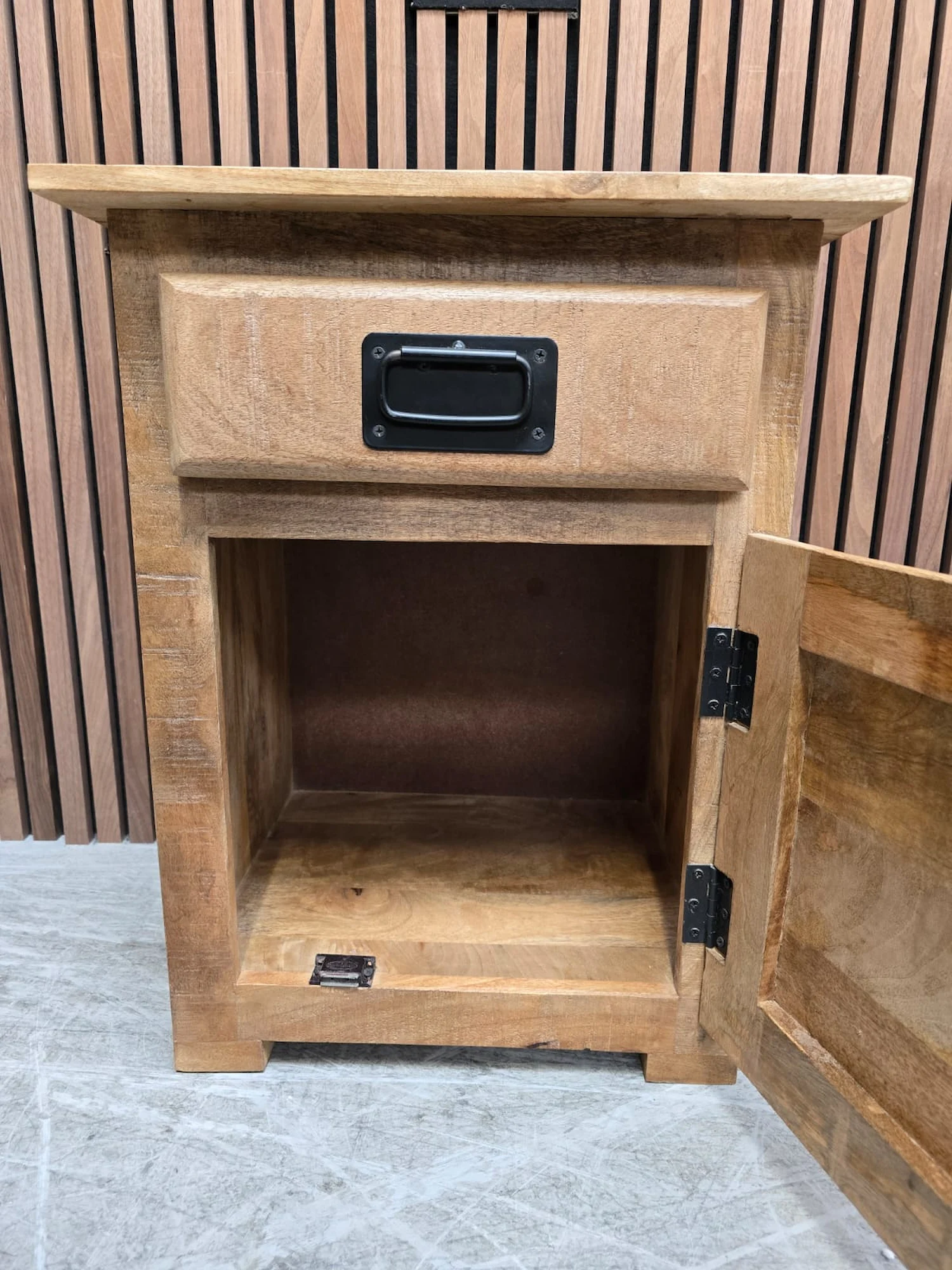 storage compartment on the industrial cabinet