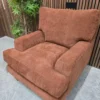 overview of both seat and back cushion on the isla armchair in koi