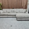 manhattan large right hand facing chaise sofa in smoke zelda