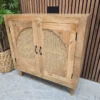 Rattan small 2 door sideboard 2 rattan and mango small 2 door sideboard from the right side