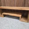 rustic mango open tier tv stand from the right side