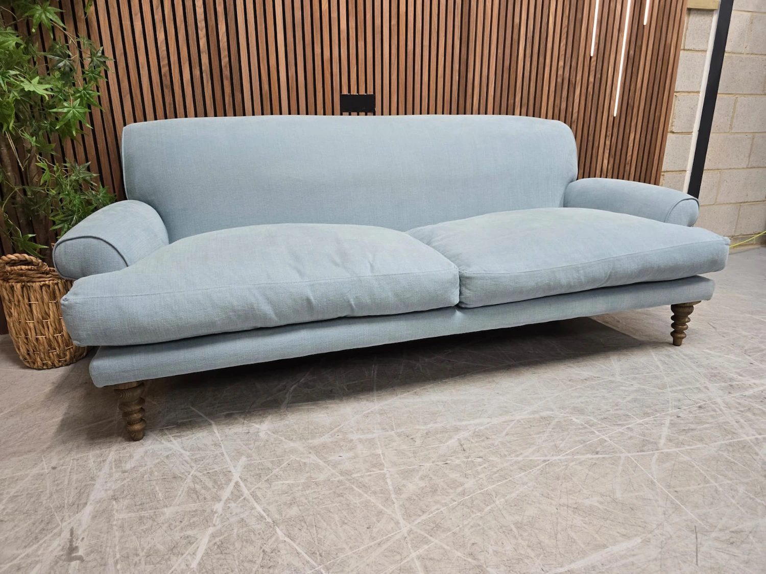 left side photo of the saturday 3 seater sofa