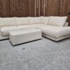 front on Sofology Amalfi corner sofa & Coffee table in cream