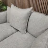 Overhead angle Malibu 2.5 seater sofa & Footstool in greige