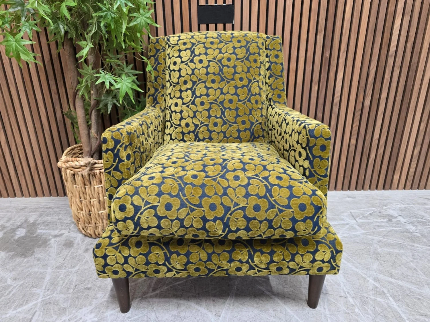 orla kiely spiddal armchair in spring stem marine