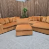alaska sofa 3 seater and chaise with the middle single piece taken out showing the modular function