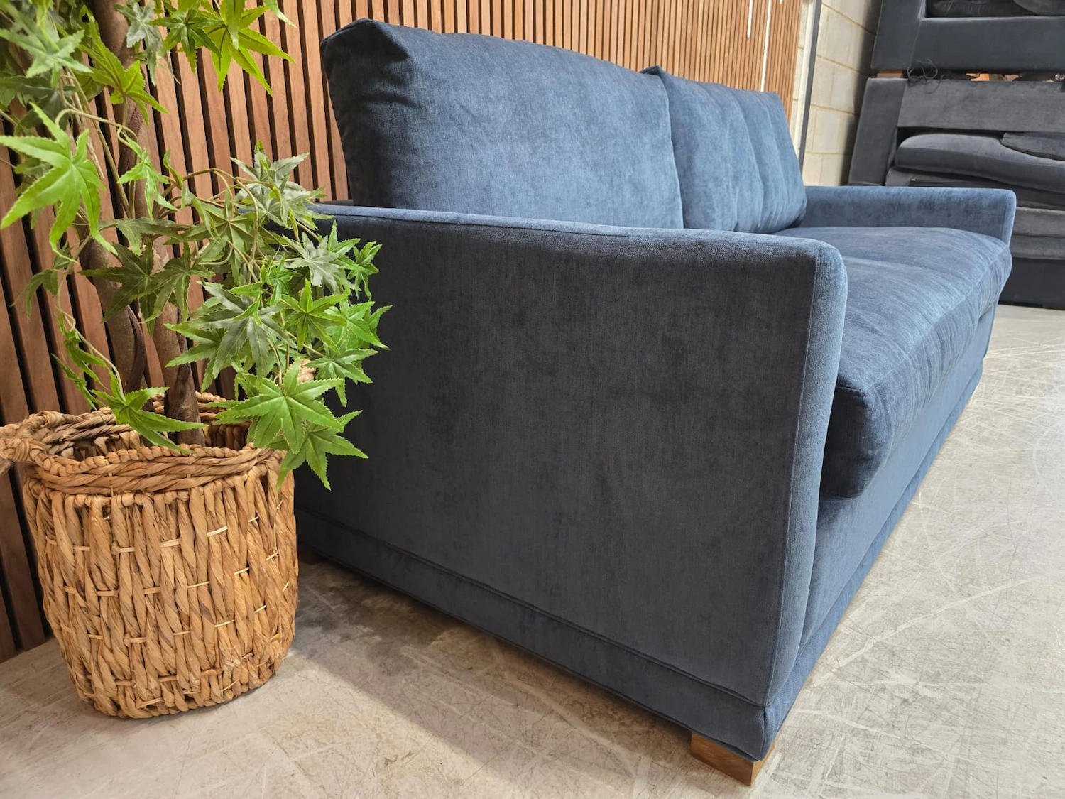 picture of left arm on the aissa sofa bed in blueberry house softtouch