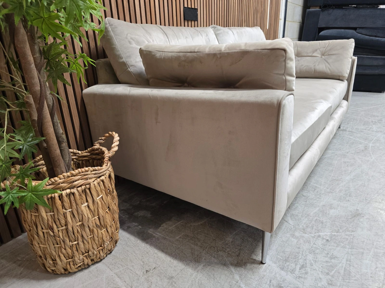 Left hand side Taupe 3 seater