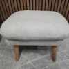 ellora foootstool in pumice house herringbone
